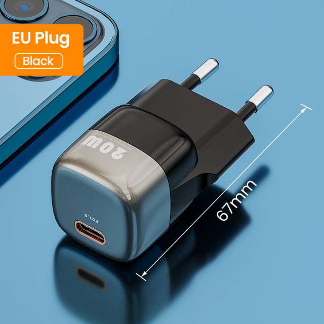 Chargeur USB Type-C Kuulaa - 20W (blanc ou noir)