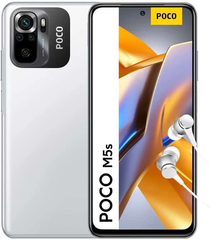 Smartphone 6.43" Xiaomi POCO M5s - AMOLED FHD+, Helio G95, RAM 4 Go, 64 Go, 64+8+2+2 MP, 5000 mAh