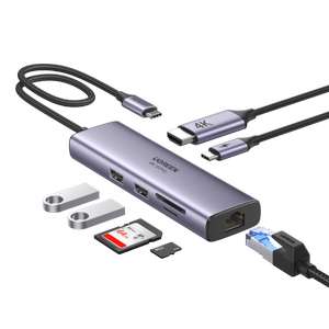 Hub USB-C UGREEN Revodok 7 en 1 - Ethernet, Gbe Adaptateur, HDMI 4K 60 Hz