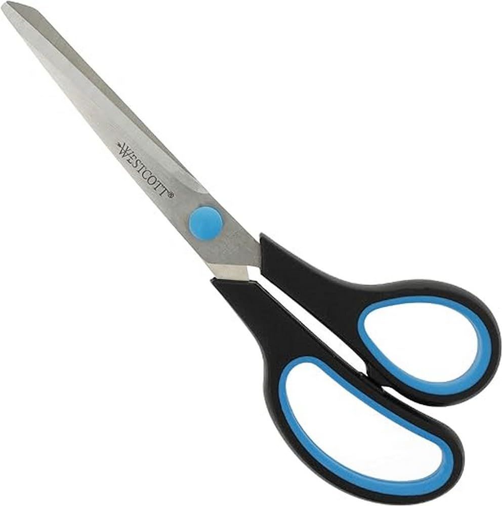 Ciseaux Westcott Easy Grip Softgrip E-30283 00 - 21cm, Bleu & Noir
