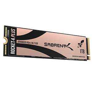 SSD interne Sabrent Rocket 4 Plus 1 To - M.2 PCIe 4.0, TLC, 7100 Mo/s & 6600 Mo/s en lecture-écriture (Vendeur Tiers)
