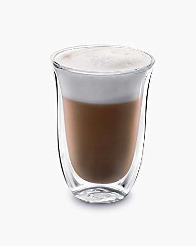 Pack de 2 verres à café latte isolé Delonghi 5513214611 - 2x330ml