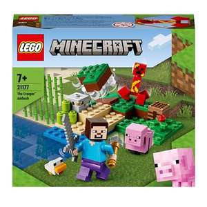Lego Minecraft n°21177 - L’embuscade du Creeper avec Steve, Bébé Cochon et Poulet, 7 ans et +