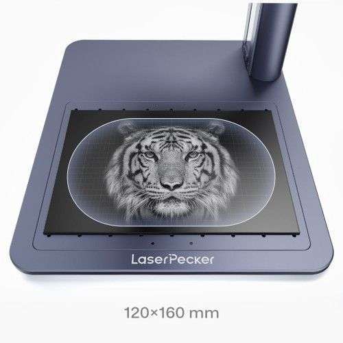 LaserPecker LP4 Luxury Edition - Lasers 10 W + 2 W, Extension rotative et coulissante 160x120-300mm, 8K, Gravure 2000mm/s