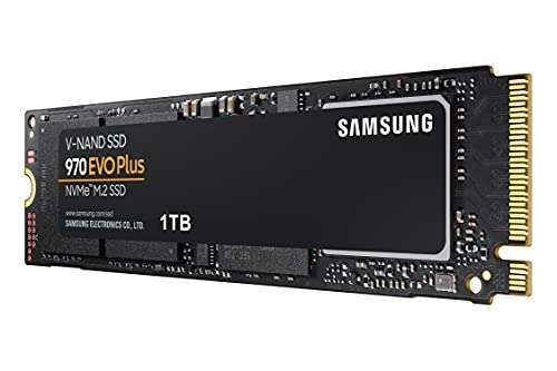 SSD interne M.2 NVMe Samsung 970 EVO Plus - 1 To, TLC 3D, Cache DRAM, Jusqu'à 3500-3300 Mo/s (+ 11€ en RP - Via retrait magasin Boulanger)
