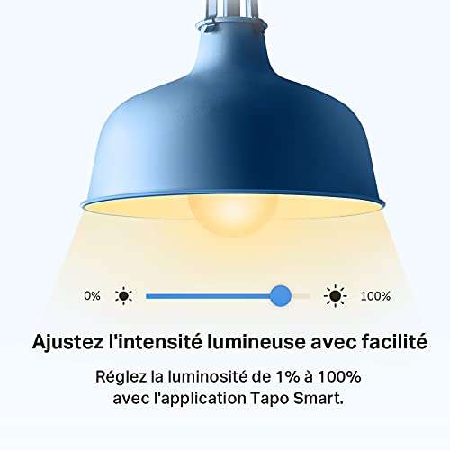 Ampoule LED Connectée Tapo L510E - E27 Blanc Chaud, 2700K, 8.7W, 806Lm, compatible avec Alexa et Google Home