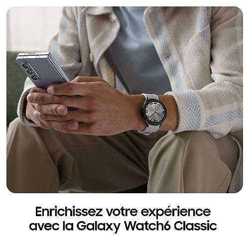 Montre connectée Samsung Galaxy Watch6 Classic - 43 mm (via coupon + 80€ d'ODR)