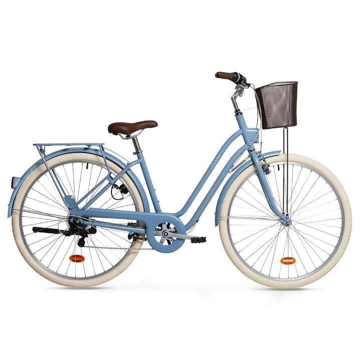 Vélo de Ville Elops 520 - Cadre Bas Bleu, Tailles XS à XL