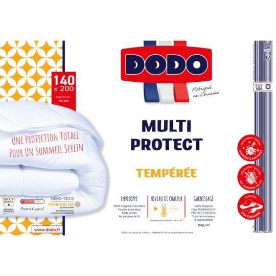 DODO - Housse de couette - 240x220 cm - Coton - Antibactérien