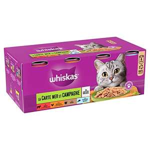24 Boîtes de Gelées 4 saveurs pour chat adulte Whiskas - 24 x 390g