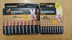 Paquet de piles Duracell Plus - AA ou AAA (Nice Lingostière 06)