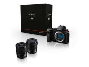 Appareil photo hybride numérique Panasonic Lumix S5 + Objectif 20-60mm f/3.5-5.6 + Focale fixe S 35mm f/1.8