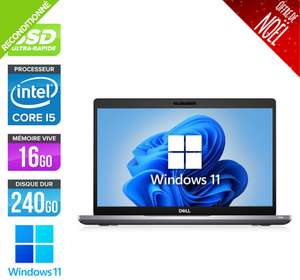 PC Portable 14" Dell Latitude 5400 - i5-8365U, 16 Go de RAM, 240Go de SSD, Windows 11 (Reconditionné)