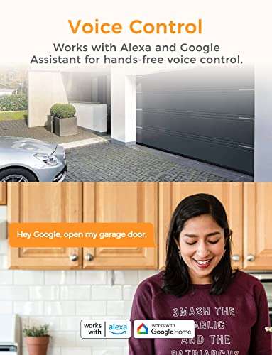 Ouvre-porte de garage connecté WiFi Refoss Télécommande de Porte de Garage Compatible avec Alexa et Google Assistant (via Coupon)