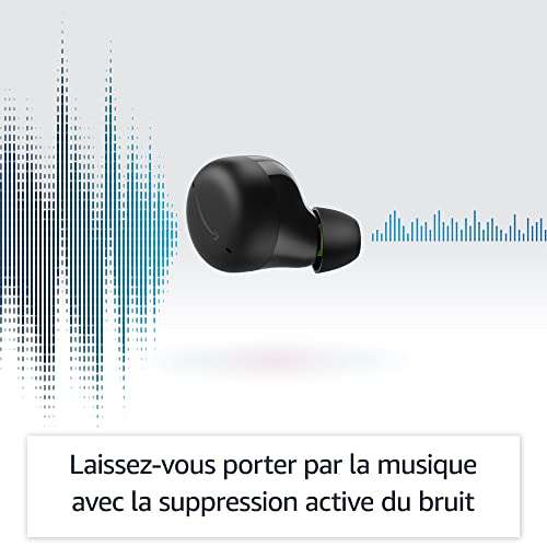 [Prime] Ecouteurs sans fil Echo Buds (2e génération) avec Alexa, anti-bruit, microphone intégré, IPX4 résistance à l'eau| Noir