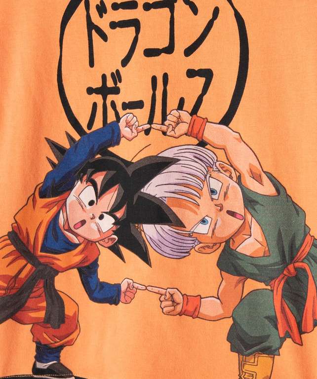 T-shirt à manches courtes pour enfant avec motif Dragon Ball Z - orange, du 4 au 12 ans