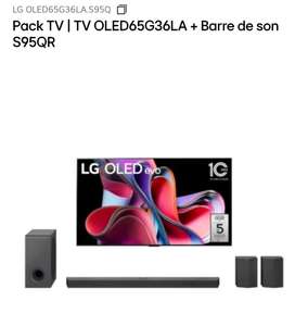 Pack TV LG OLED 65G36LA + Barre de Son S95QR
