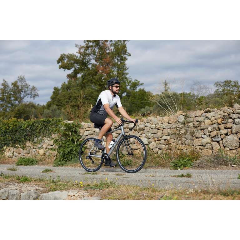 Vélo de route cyclotourisme Triban RC100 pour Homme - Gris, Tailles M à XL