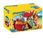 Playmobil 1.2.3 6765 arche de noé transportable - avec deux personnages, des animaux et des accessoires