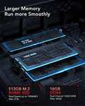 Mini PC NiPoGi AM06 Pro - Ryzen 5 5500U, RAM 16 Go, SSD 512 Go, Vega 7, W11 Pro (2x RJ45, 4x USB, 1x Type-C, 1x HDMI, 1x DP) - Vendeur tiers