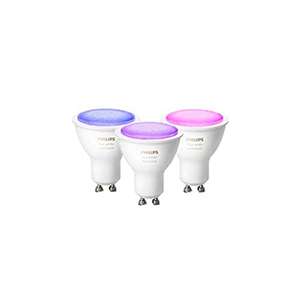 Paquet de 3 ampoules LED GU10 Philips Hue White & Color