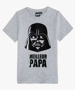 T-shirt garçon motif Dark Vador - Star Wars gris taille 4ans jusqua 12 ans