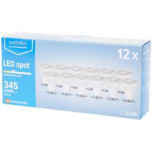 Pack 12 ampoules LED spot - 4.2 watts, 345 lumens