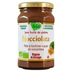 Pot de pâte à tartiner Bio Nocciolata Rigoni di Asiago sans huile de palme , cacao et noisettes (250g)