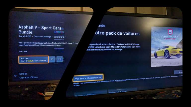 [Abonnés Game Pass Ultimate] Pack de 4 voitures de sport offert pour Asphalt 9 : Legends sur Xbox & PC (Dématérialisé)