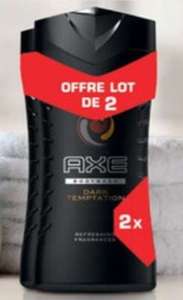 Lot de 2 gels douche Axe Dark Temptation - 2x250ml (Via 2.42€ sur Carte Fidélité)