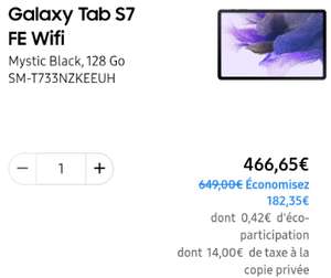 [Etudiants] Tablette Samsung Galaxy Tab S7 fe (via Unidays)