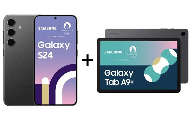 [Adhérents] Smartphone 6.1" Samsung Galaxy S24 128 Go + Tablette Galaxy Tab A9+ 128 Go (Via ODR et bonus reprise, +80€ en carte cadeau)