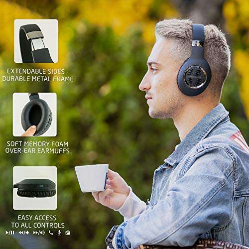 Casque Audio sans-fil PowerLocus - Bluetooth avec Microphone