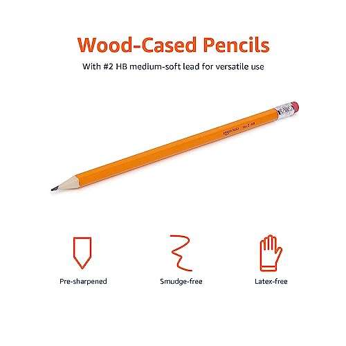 Boîte de 150 crayons à papier prétaillés HB n°2 Amazon Basics