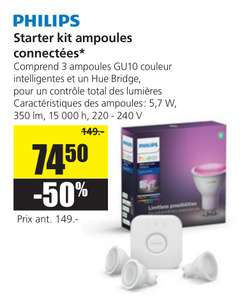 Pack Philips HUE GU10 + Pont (Frontaliers Luxembourg - cactus.lu)