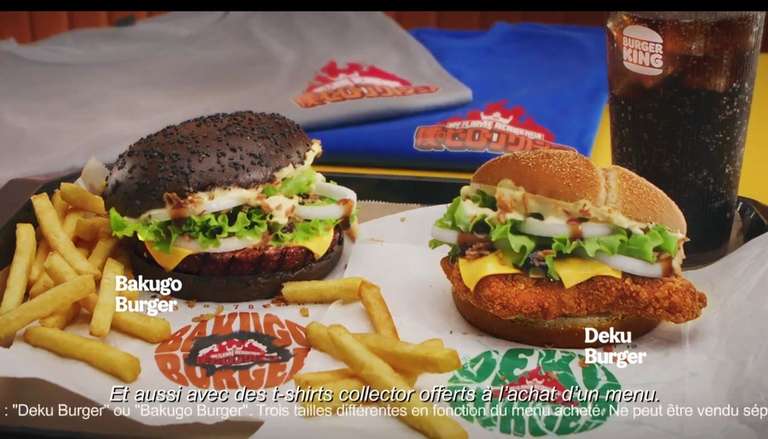 T-shirt My Hero Academia offert avec menu Bakugo ou Deku chez Burger