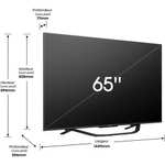 TV QLED 65" Hisense MiniLED 65U7KQ - 4K UHD, 100 Hz, Dolby Atmos / Vision (Via ODR de 200€)