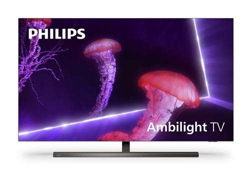 TV OLED 55" Philips 55OLED887 (2022) - OLED, Ambilight 4 côtés, 4K UHD, Android TV, HDMI 2.1, dalle 120Hz (+100€ en carte cadeau)