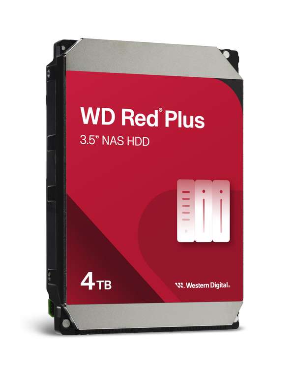 Disque dur interne WD Red Plus 4 To 3,5 SATA 6 Gb/s CMR 256 Mo – à ...