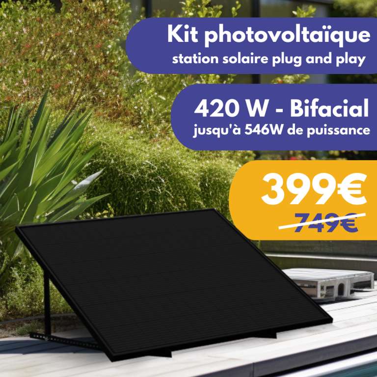 Kit Panneau Solaire RS8V420M Versailles Solar by Resun - 420W, Bifacial, Plug and Play (materfrance.fr)