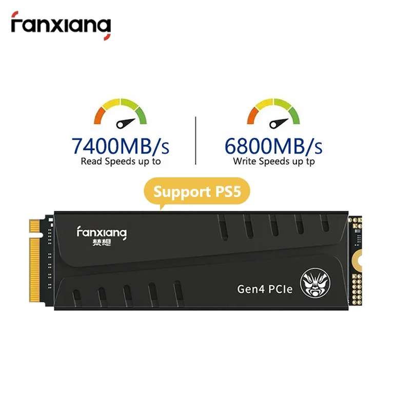 SSD interne M.2. NVMe Fanxiang, PCIe 4.0 - 2To (compatible PS5)