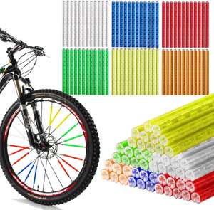 Réflecteurs de Rayons pour vélo - 72 pièces multicolores, 360° Visibilité et montage facile (Vendeur tiers)