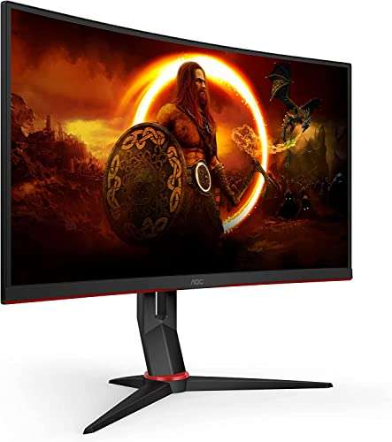 Écran PC 27" AOC CQ27G2U/BK - QHD, 2560x1440, incurvé, 27P, 1 ms, 144 Hz, noir/rouge