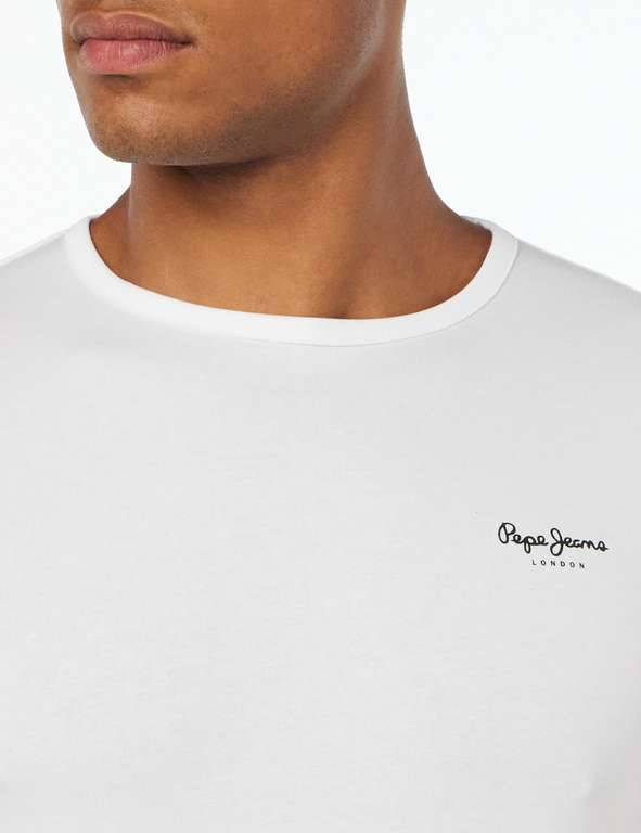 T- Shirt Manches Longues Homme Pepe Jeans - Blanc