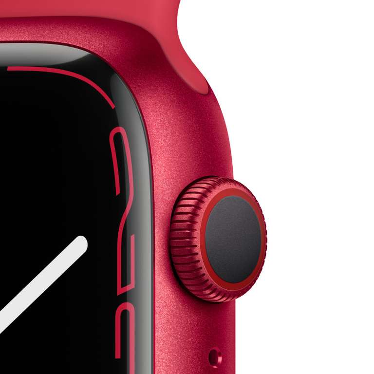 Apple Watch Series 7 GPS + Cellular, boîtier Aluminium 45mm avec Bracelet Sport, Rouge