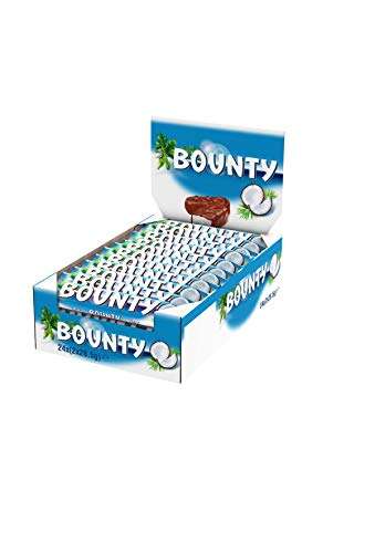 Boite de 24 barres individuelles Bounty au lait fourré de noix de coco (24x 57g)