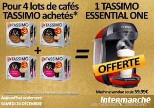 Une Tassimo Essential One offerte pour l'achat de 4 lots de cafés Tassimo - Sarreguemines (57)