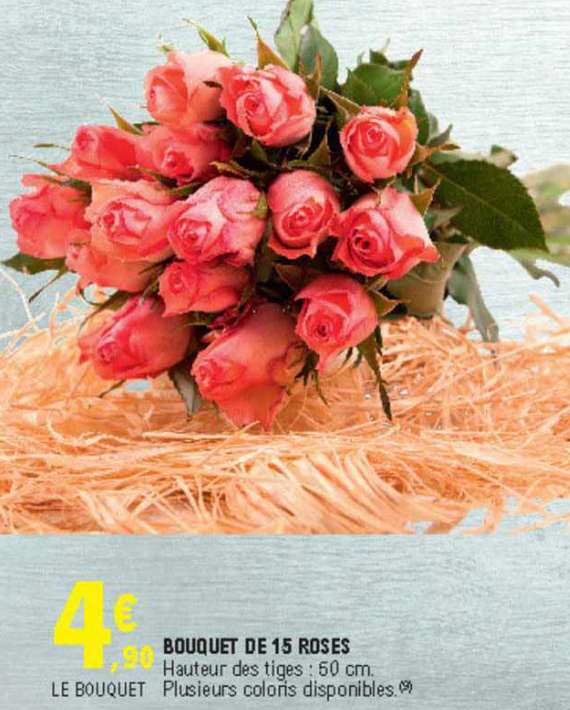 Spécial fête des mères : Bouquet de 15 roses