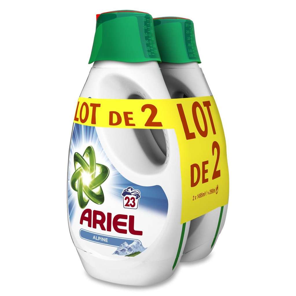 Lot de 2 Lessive Ariel 24 lavages (Via 15,75€ sur la carte de fidélité) -  Intermarché –