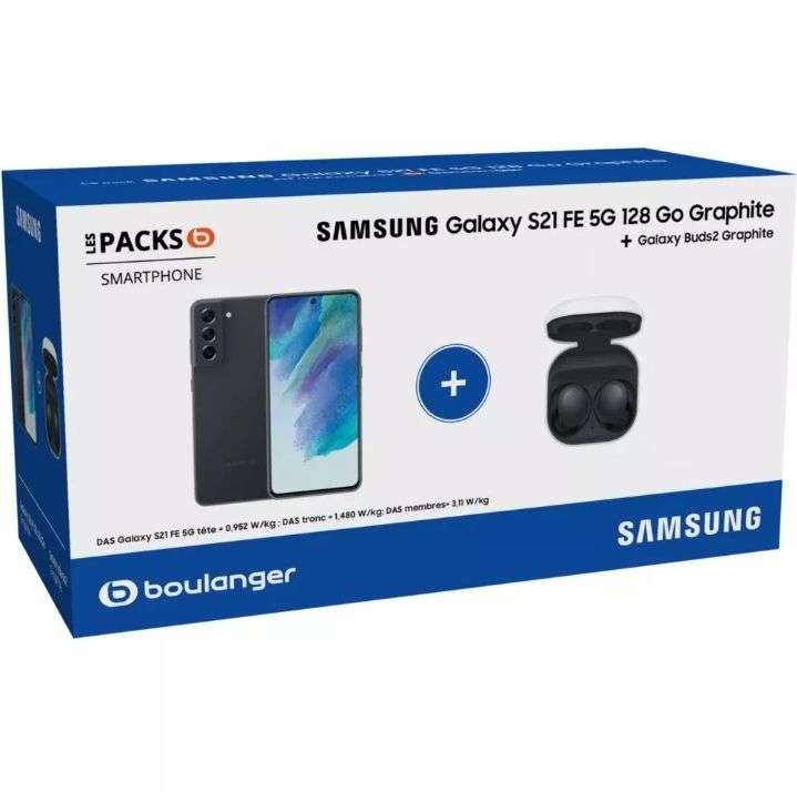 Smartphone Samsung S21 fe 5G + Ecouteurs Samsung Galaxy buds2 + 59.85€ en Rakuten Points